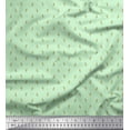 thumbnail image 1 of Soimoi Green Viscose Chiffon Fabric Flower Bud & Leaves Fabric Prints By Yard 42 Inch Wide, 1 of 3