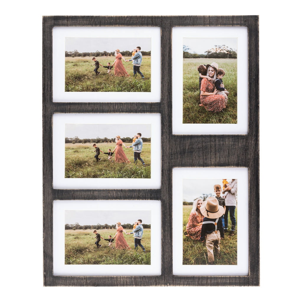 Details about   Farmhouse Collage Picture Frame Holds 8 4x6   "Family is Always & Forever" 
