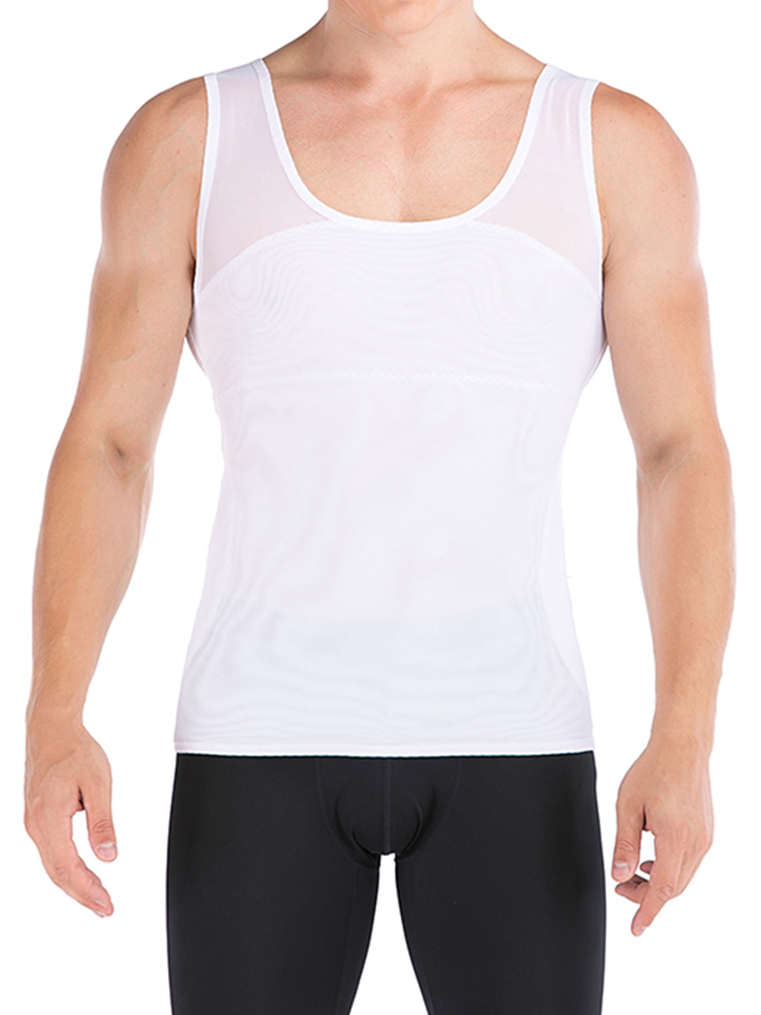 Dodoing DODOING Mens Shapewear Breathable Mesh Body Shaper Shapewear