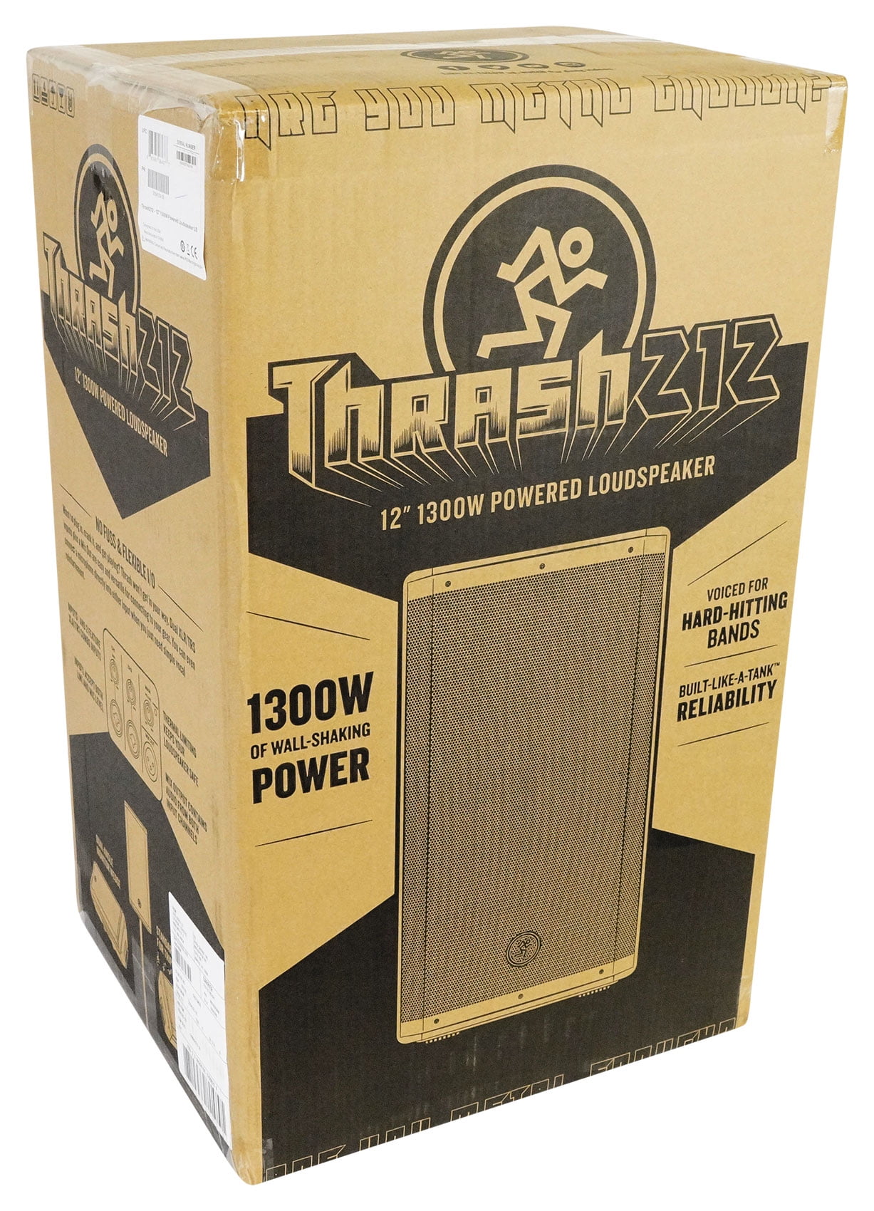 (2) Mackie Thrash212 12" 1300W Powered Active DJ PA Speakers+Stands Thrash 212