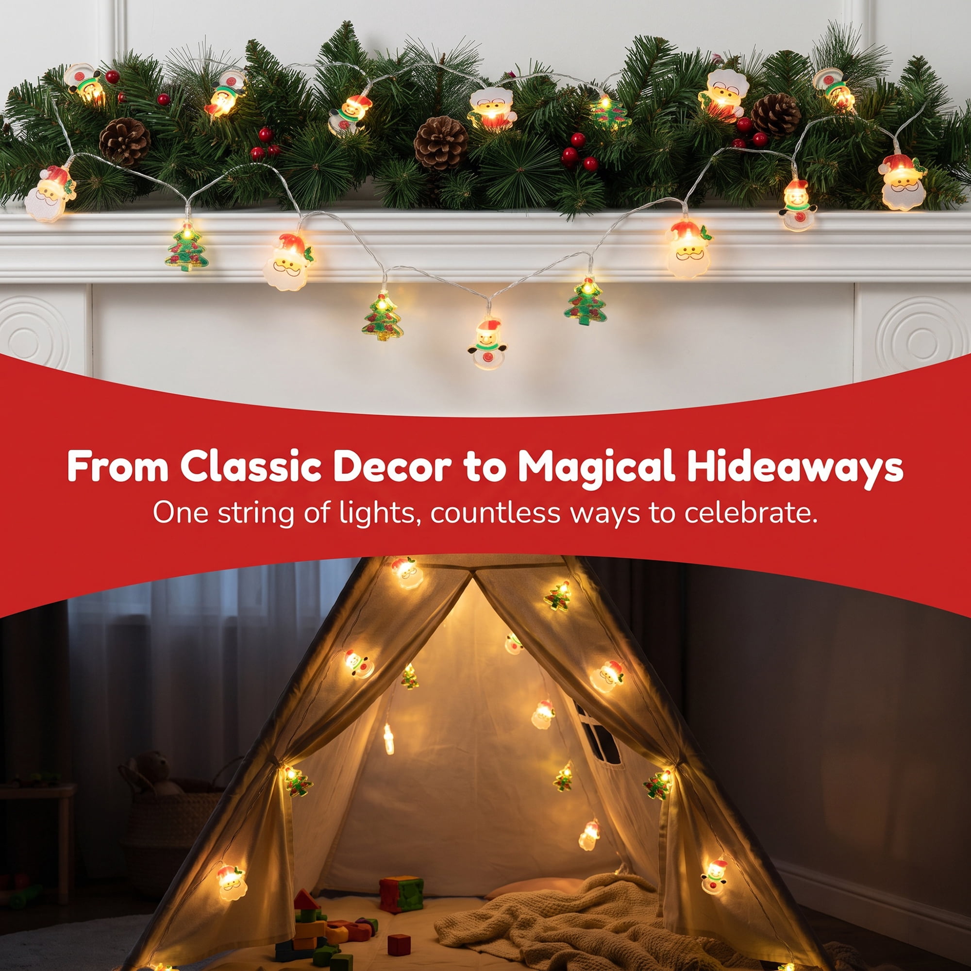 Unique Bargains Fairy Lights for Decor and Festive 9.8 ft Multicolor Battery Operated
