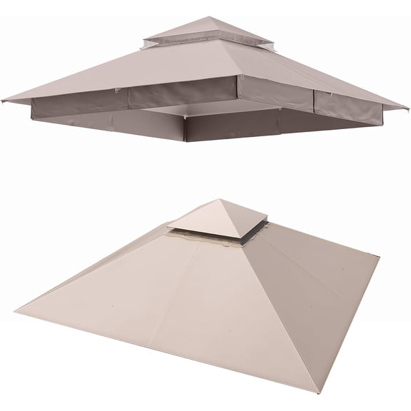 WITALYMO Gazebo Replacement Canopy Top 8'x8', Removable Vented Double Top Cover, UV-Protected for Backyard, Garden, Lawn"