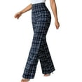 thumbnail image 3 of Perfectbot Womens and Womens Plus Plaid Printed Pants High Waist Straight Leg Trousers Casual Dress Pants, 3 of 7