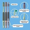 thumbnail image 2 of REACH ADVANCED DESIGN TOOTHBRUSH WITH MEDIUM BRISTLES, 3 COUNT, 2 of 3