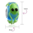 thumbnail image 3 of Bling Jewelry Womens Murano Glass Charm Bead Blue Green Frog Sterling Silver for European Bracelet, 3 of 3