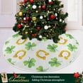 thumbnail image 6 of GZHJMY Lucky Clover Christmas Tree Skirt 36", St. Patrick's Day Tree Skirt Double Layers Polyester Easter Tree Skirt for St. Patrick's Day Holiday Party Decoration, 6 of 6