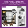 thumbnail image 3 of Uforic Cat Cage 4-Tier Cat Kennel for 1-4 Cats Metal Cat Haven with Hammock, DIY Indoor Catio Enclosure Spacious Cat Playpen(55"L x55"W x 55"H), 3 of 5