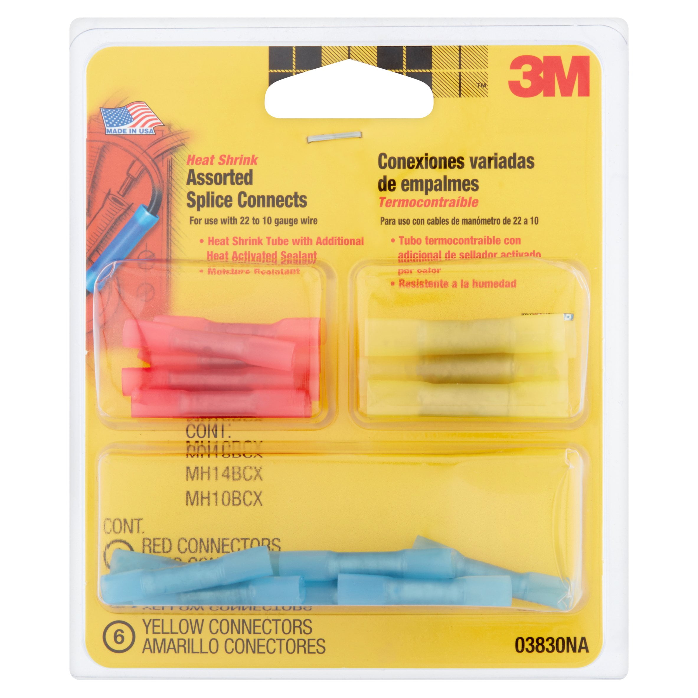 3M Heat Shrink Assorted Splice Connects, 24 count