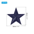 thumbnail image 2 of 5 Parche de Hierro en Forma de Estrella, Parche Bordado para Aplicaciones y Embellecimientos para Ropa y Chaquetas, Azul Marino 33Pcs, 2 of 7