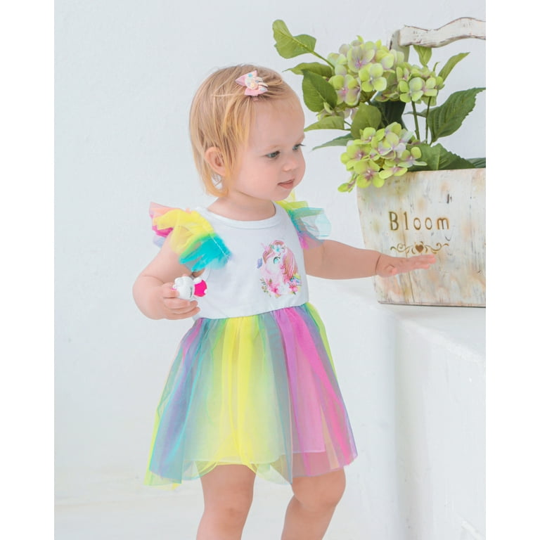 OLLUISNEO Infant Baby Girl Dress Cute Baby Girl Clothes Sumer Baby