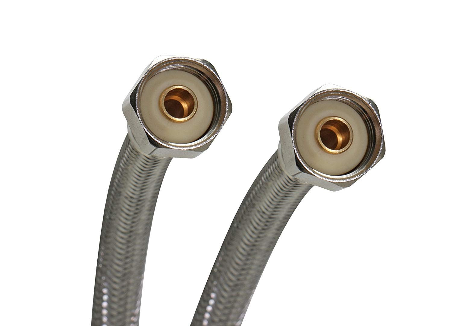 2 X 3/8" Stainless Steel Flexible Faucets Hose Tap 20'' Length Line Pipe 2 X 3/8" Stainless Steel Flexible Faucets Hose Tap 20'' Length Line Pipe