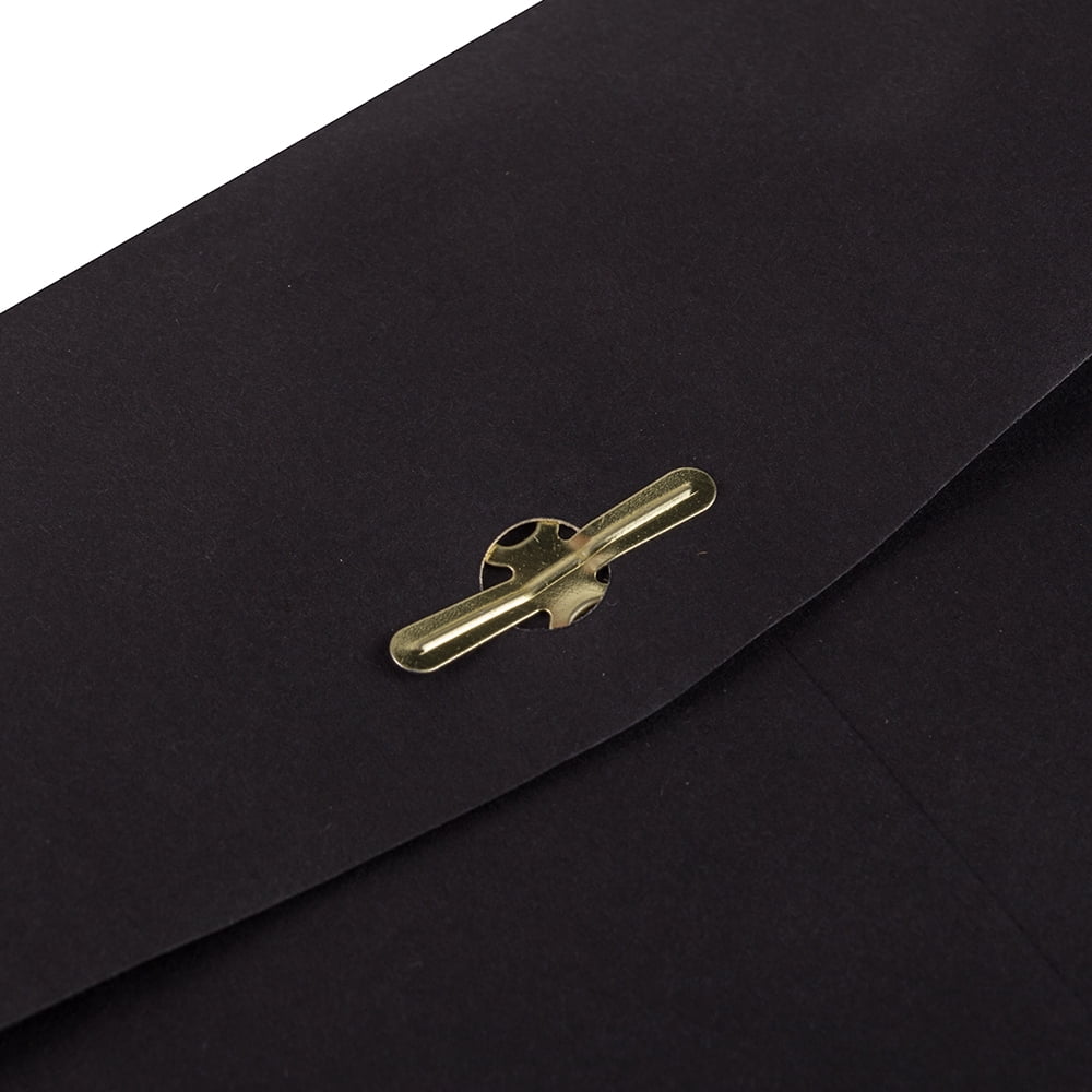 JAM Paper, 9 x 12 Open End Catalog Envelopes With Clasp Closure, Smooth Black, Bulk 500 Per Pack