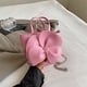 thumbnail image 4 of Bolso Mano Con Flores para Mujer Noche Piel Sintética Sólida Tipo Cubo () Rosa, 4 of 8