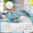 thumbnail image 6 of Home Sweet Home Twin Size Comforter Set, Spring White Floral Blue Wood Grain Bedding for All Seasons, 4 Pcs Bed Set, 1 Quiltcover (68"x86") ,1Sheet(67"x116"), 2Pillowcases (30"x20"), 6 of 12