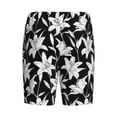 thumbnail image 4 of Yiaed Lilies Flowers for Men's Soft Sleep Pajama Short Lounging Pajama Shorts-4X-Large, 4 of 8