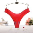 thumbnail image 4 of Tanga de algodón puro para mujer, de una pieza, de seda de hielo, sin costuras, con adhesivos, de color liso, 4 of 5