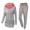 Gray-Patch, variant on X-2 Women Athletic Fleece Tracksuit Sweatsuit Activewear Black-Panel Maroon 2X-Large