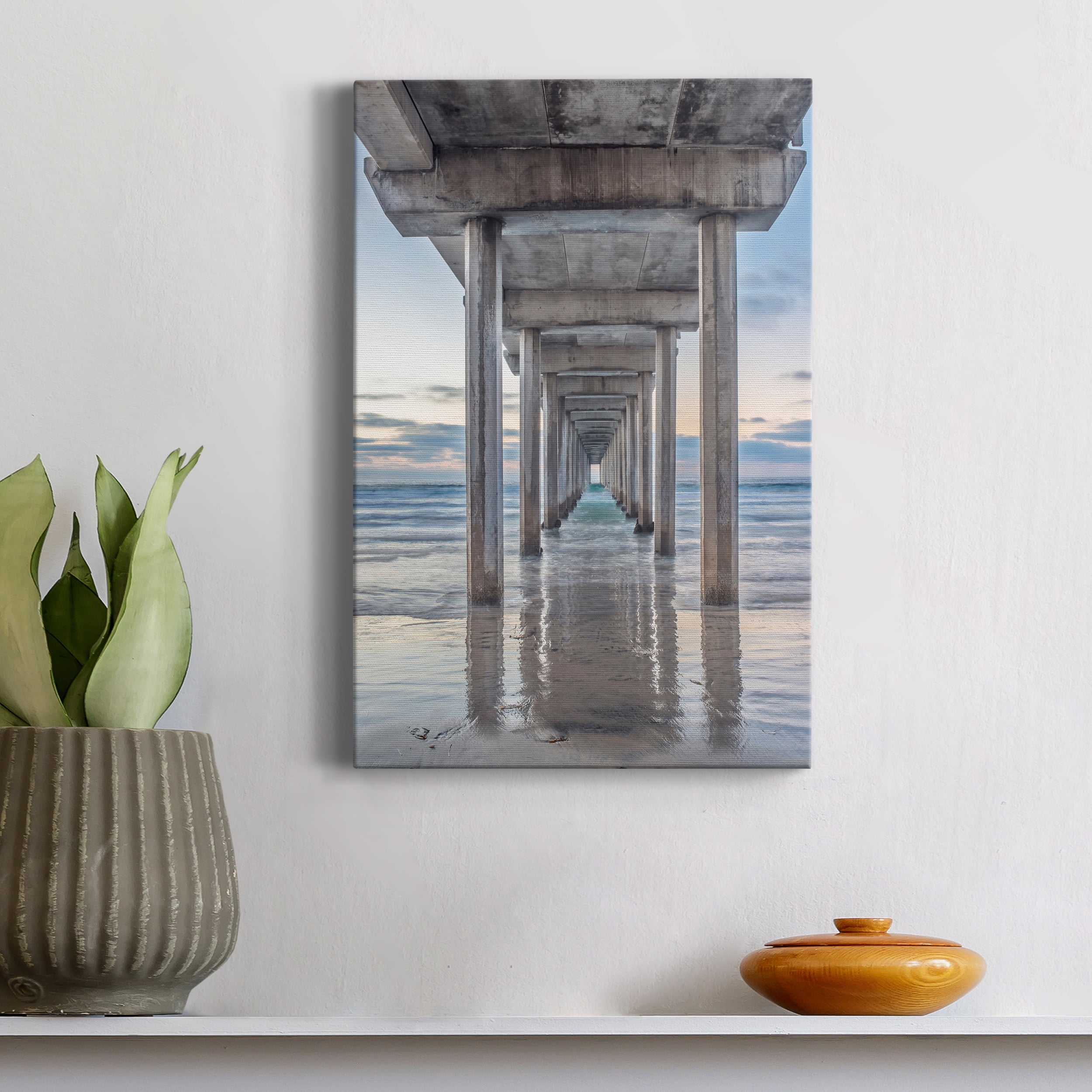 Scripps Pier Premium Gallery Wrapped Canvas - Ready to Hang - 32 x 48