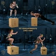 thumbnail image 5 of Yes4All Wooden Plyo Box, Holds Up to 450lbs, Versatile Plyometric Jump Box for Home Gym and Outdoor Workouts (16"x14"x12", Natural Wood), 5 of 7