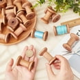 thumbnail image 3 of 20pcs 1.4x2 Inch Wooden Empty Spools Sienna Empty Thread Spools Large Wood Empty Bobbins Natural Wire Weaving Bobbins Wooden Bobbins for Arts Mixed Color DIY, 3 of 6