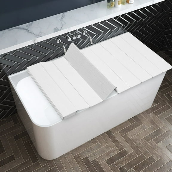 Bathtub Cover Folding Bath Lid Insulation Dust Cover for Bathroom, Home, SPA