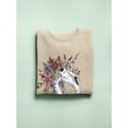 thumbnail image 3 of Unicorn Skull Neighing Sweatshirt Women -Smartprints Designs, Female XX-Large, 3 of 4