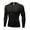 Black, variant on Men's Long Sleeve Compression Shirt, Athletic Workout Base Layer, Men's Thermal Top-LIME-L