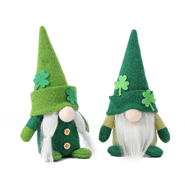 KnomeKo Decoraciones de gnomos del día de San Patricio, decoración de mesa de gnomo de búfalo de duende irlandés, regalo del día de San Patricio, decoración de trébol de la suerte KnomeKo Decoraciones de gnomos del día de San Patricio, decoración de mesa de gnomo de búfalo de duende irlandés, regalo del día de San Patricio, decoración de trébol de la suerte