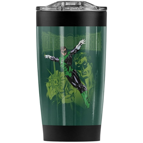Green Lantern #166 Cover Stainless Steel Tumbler 20 oz Coffee Travel Mug/Cup, Vacuum Insulated & Double Wall with Leakproof Sliding Lid | Great for Hot Drinks and Cold Beverages