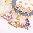thumbnail image 2 of Metal Fashion Color Rhinestone Hollow Butterfly Shape Keychain Creative Moths Key Chain, 2 of 6