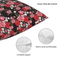 thumbnail image 3 of Yiaed Rose Flowers Print Pillow Covers Super Soft Decorative Square Throw Pillow Covers Case Cushion Covers for Sofa Couch Bedroom Car Decor（No pillow core）-16"x16", 3 of 7