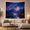 Flower Lake Night, variant on Milky Way Over Peaks and Evergreen Cliffs, Serene Digital Art for Nature Lovers, Alpine Sky Decor, Housewarming Gift, Tapestry Wall Hanging for Bedroom, Study Room and Dorm