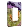 thumbnail image 1 of KuzmarK™ 1 Gang Rocker Wall Plate - Belgian Mare and Foal High Valley Spring Horse Art by Denise Every, 1 of 1