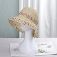 thumbnail image 6 of SikaFu Summer Straw Hat For Women Wide Brim Floppy Panama Sun Hats Female Lady Sunshade Caps Outdoor UV Protect Foldable Beach Sun Cap, 6 of 6