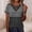 #0013-Black, variant on Short Sleeve Tops for Women V Neck Criss Cross Front Floral Pattern Tees Daily Relaxed Fit Blouses Gift
