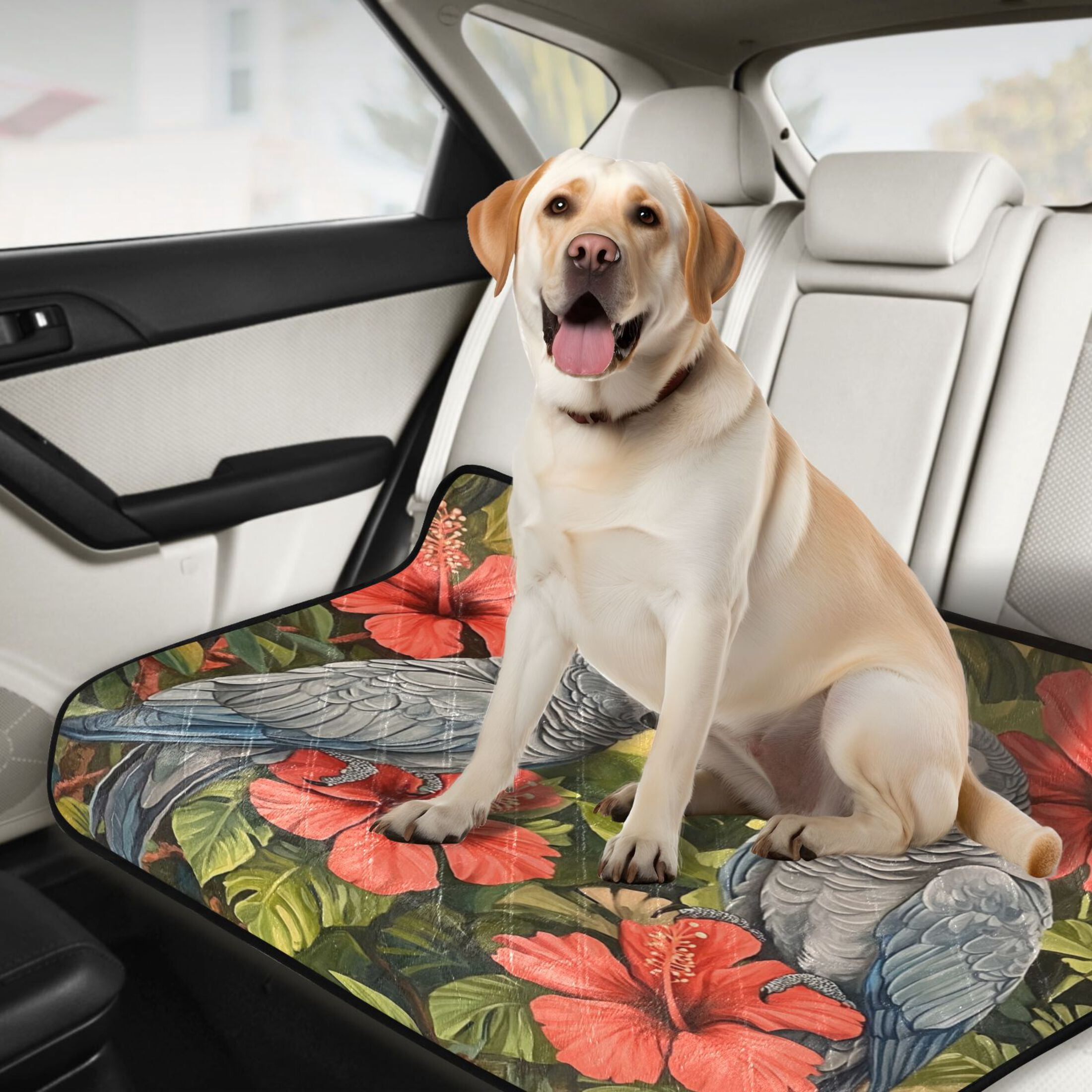 Qxltty Two Playful Gray Parrots Cat litter Pads Pet Set of 3 Diaper Mats Center Anti-leakage Layer Absorbent Soft and Comfortable