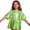 Green, variant on Children Boys Girls Glitter Shiny Metallic T Shirt Girls Short Sleeve Shirts Short Sleeve Jazz Hip Hop Modern Dance Disco Streetwear Birthday Shirts