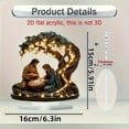 thumbnail image 2 of Yucurem Newborn Flat Christmas Scene Desktop Decoration, 2D Acrylic Tree of Life Ornament, Jesus Nativity Scene for Home Table Top Decor, 2 of 10