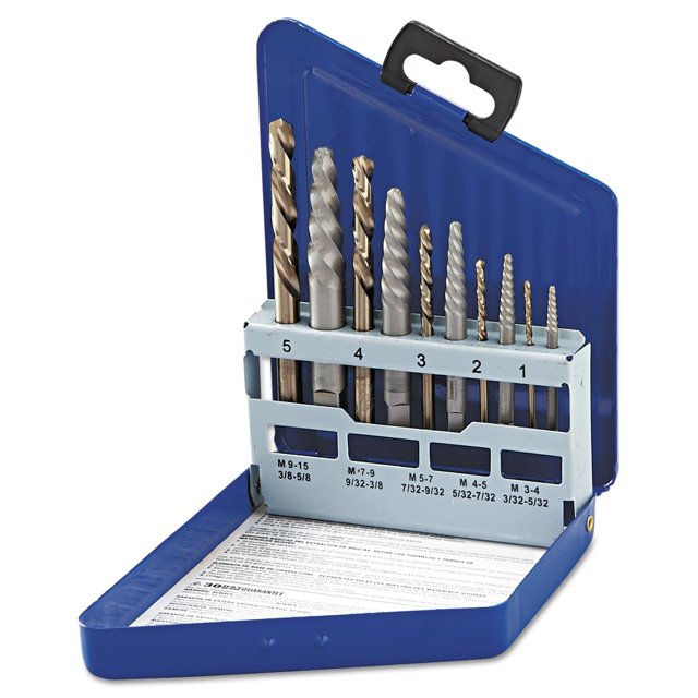 IRWIN Screw Extractor/ Drill Bit Set, 10-Piece (11119), standart