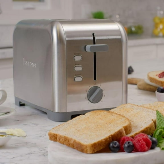 2-Slice Toaster with Extra Wide Slots, Defrost Function, Stainless Steel Design, Perfect for Bagels and Bread