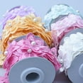 thumbnail image 6 of 1Yard Flower Lace Trim Beaded Ribbon Embroidered Edge Sewing Wedding Decor DIY, 6 of 10