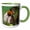 Green/White, variant on 3drose, 2 Monarch Butterflies on Pink Flower, 15oz Two-tone Yellow Mug