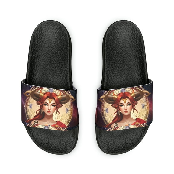 Taurus Zodiac Anime Women's PU Slide Sandals