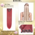 thumbnail image 3 of MY-LADY 26Inches 8Pcs/Set 18 Clips in Hair Extensions Straight Hairpieces Heat Resistant Synthetic Fiber Full Head Clip in Hair Hairpieces, 3 of 8