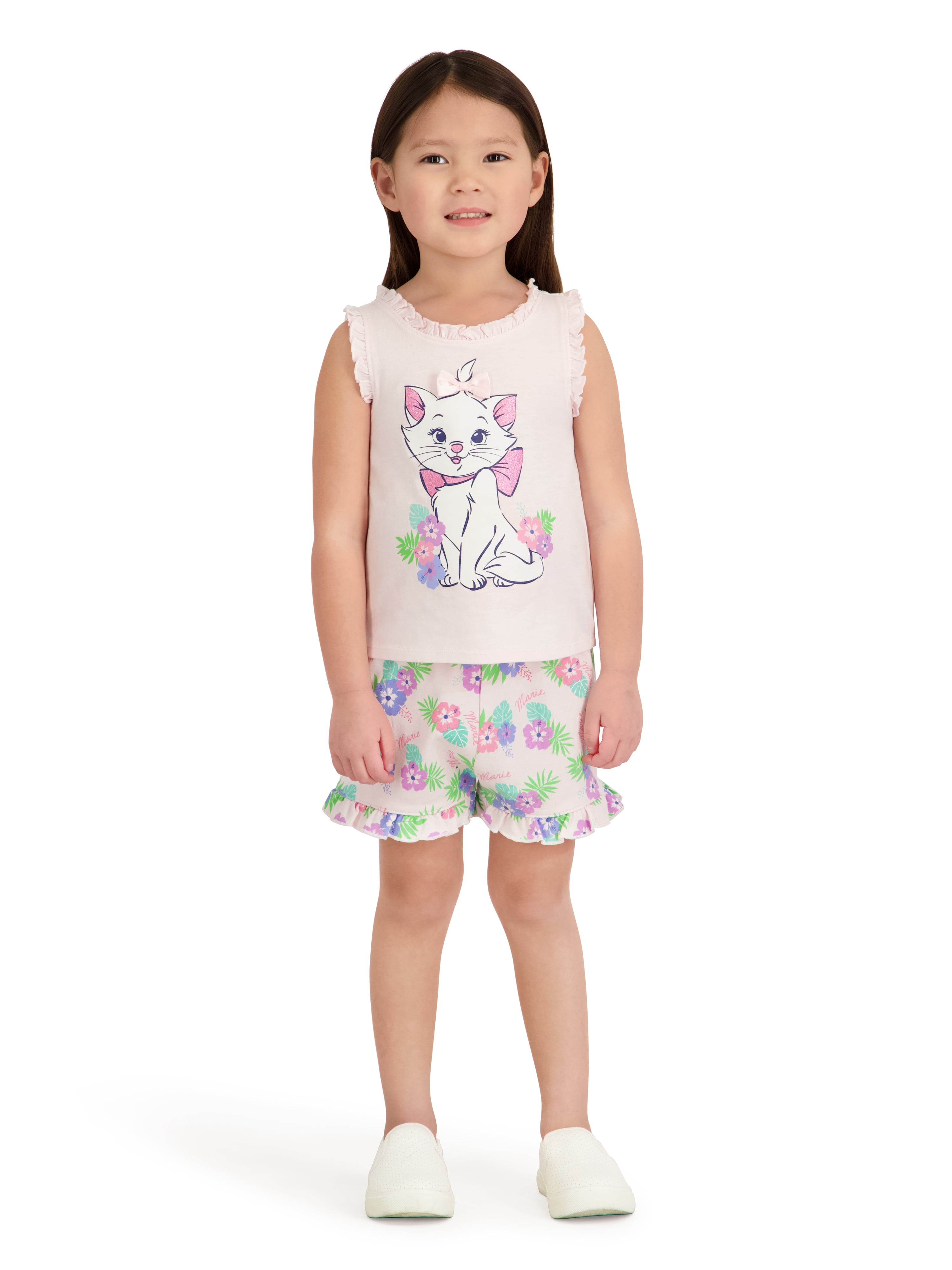 Marie The Aristocat Toddler Girl Short Set, Sizes 12 Months-5T