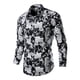 thumbnail image 1 of Blusa y camisa de manga larga con cuello vuelto para hombre, blusa informal de moda con estampado de cuello vuelto y botones, blusa de manga larga para hombre, 1 of 2