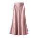 thumbnail image 1 of Falda de satén de cintura alta para mujer - Vestido elegante con cremallera y corte en A - Poliéster - M-XL, 1 of 2