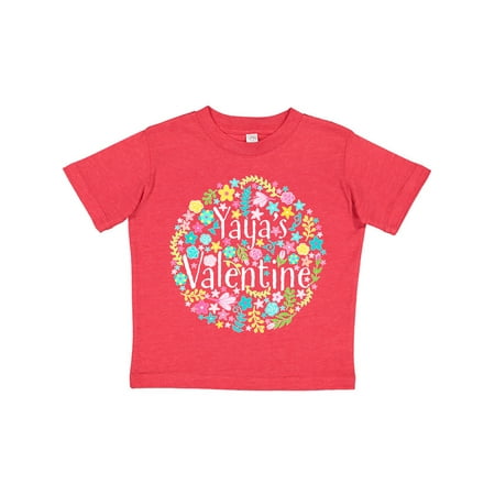 

Inktastic Yaya s Valentine Flower Circle Gift Toddler Boy or Toddler Girl T-Shirt