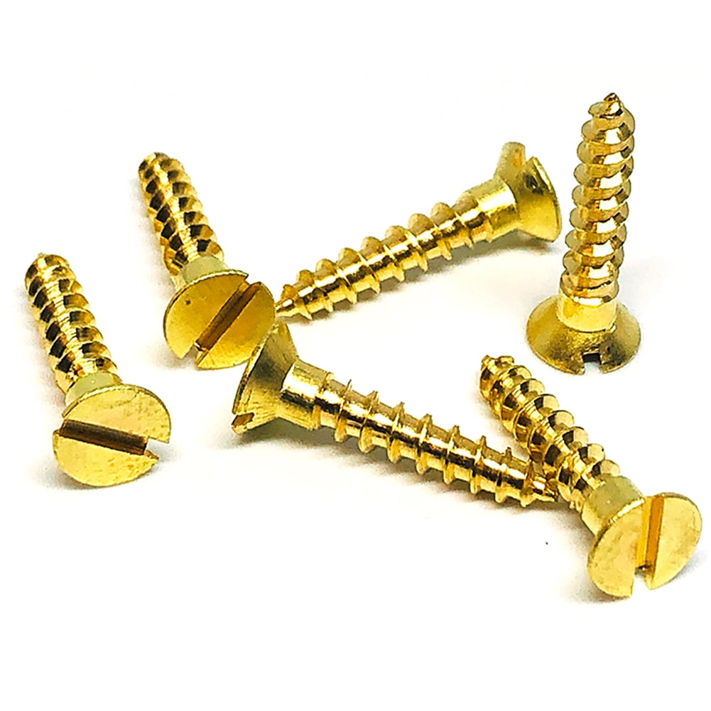 (100pcs) Word Brass Flat Head Tapping Screw , M3.5x10mm
