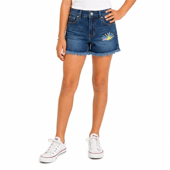 Jessica Simpson Stretch Denim Shorts for Girls, Washed Vintage Style Jean Shorts